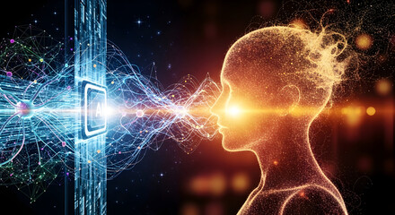 AI-powered collaboration across diverse teams, showcasing connected technology solutions for healthcare, education, and business innovation today.