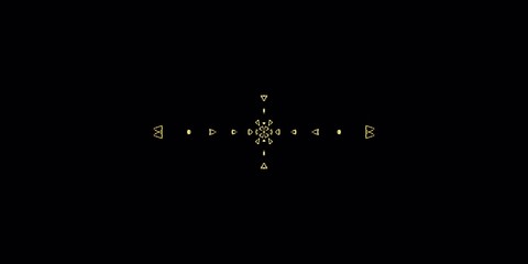 Gold Ink Line – Elegant Snowflake Border⑻