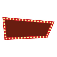 Trapezoid marquee sign, ideal for adding a unique and eyecatching vintage touch to your designs with its distinctive shape