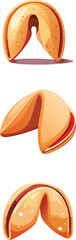 Fortune cookie vector icon.