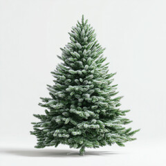 Green fir christmas tree on light background