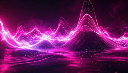 A red heart monitor sound wave graph illustrates a digital beat frequency chart design