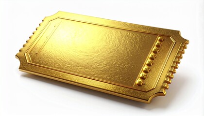 Golden ticket concept for exclusive event access, reward, or special prize opportunities