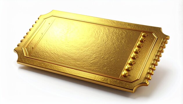 Golden ticket concept for exclusive event access, reward, or special prize opportunities