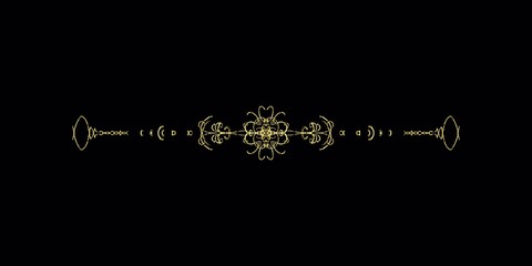 Gold Ink Line – Elegant Snowflake Border 12