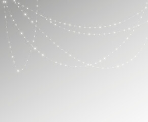 Light, garland, string, glow, festive in a warm decorative shine. Transparent PNG perfect for Overlay in Christmas, party, or winter celebration designs. Includes high-quality glowing PNG lights.