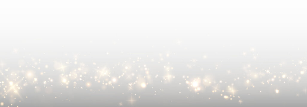 Bokeh, dust, glistering, light, powder in a festive golden glow. Transparent PNG perfect for Overlay in Christmas sparkle, confetti, or luxury celebration effects. Includes high-quality shining PNG.