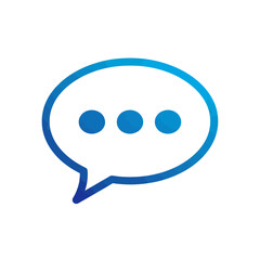 Speech bubble with three dots symbolizing communication and conveying a sense of dialog