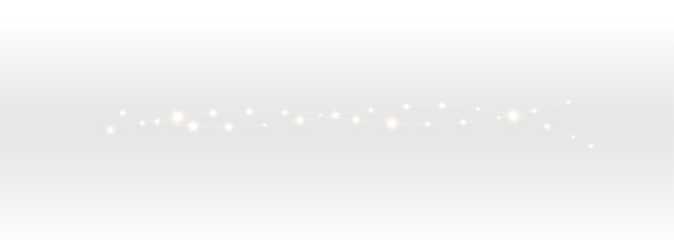 Garland, festive, glow, holiday, party in a bright decorative style. Transparent PNG perfect for Overlay in Christmas, winter, or celebration designs. Includes high-quality glowing PNG garland.