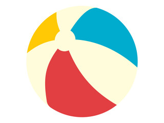 Colorful beach ball icon in flat design style. Clipart image isolated on background.