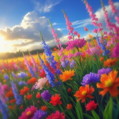 field of flowers