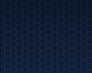 Geometric Hexagon Pattern in Navy Blue