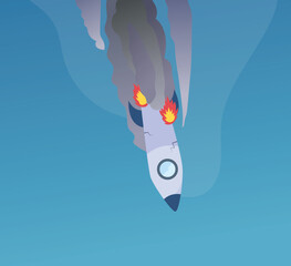 Crashing Rocket Fall from the Sky 
