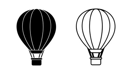 Hot air balloons with transparent background