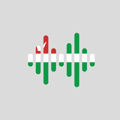 Abkhazia Flag Sound Wave Modern Icon