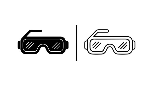 Virtual reality goggles with transparent background - Powered by Adobe