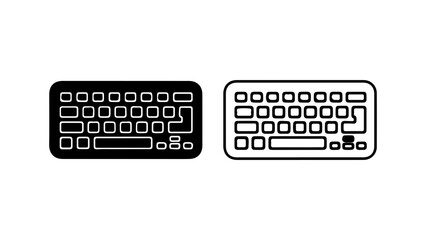 Keyboard icon set with transparent background