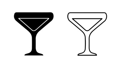 Martini glasses with transparent background