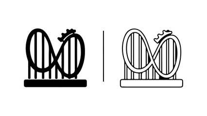 Roller coaster outline with transparent background