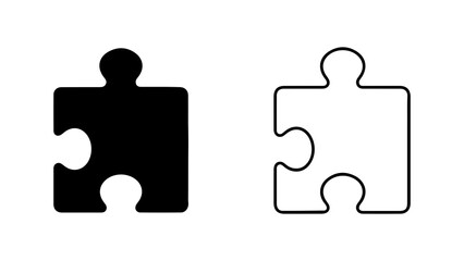 Puzzle pieces with transparent background