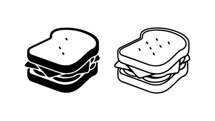 Sandwich outline with transparent background
