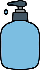 Hand sanitizer bottle dispenser droplet hygiene element vector