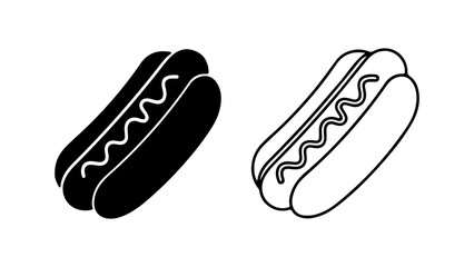 Hot dog icon with transparent background