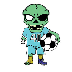 zombie soccer footballer