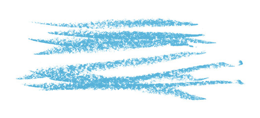 Light blue colored pencil drawing isolated on transparent background
