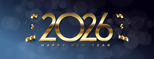 Happy New Year 2026 Greeting Card