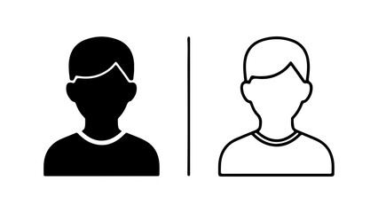 Faceless profile icons with transparent background