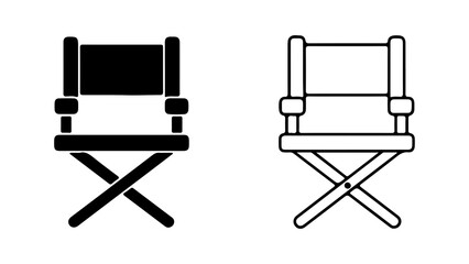 Director's chairs with transparent background