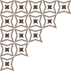 Abstract geometric corner decoration with a modern style