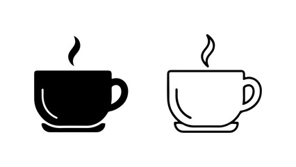 Hot beverage cups with transparent background