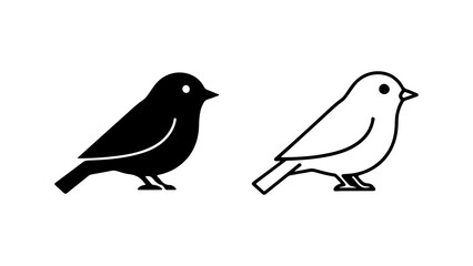 Obraz premium Bird icons with transparent background