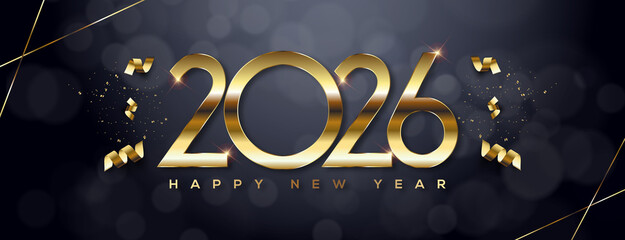 Happy New Year 2026 Greeting Card