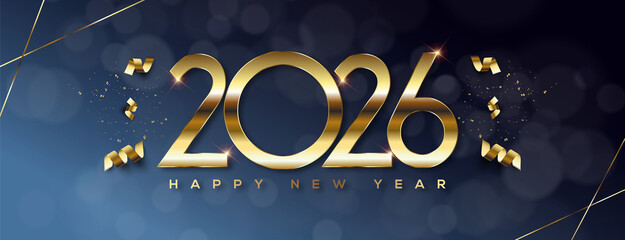 Happy New Year 2026 Greeting Card