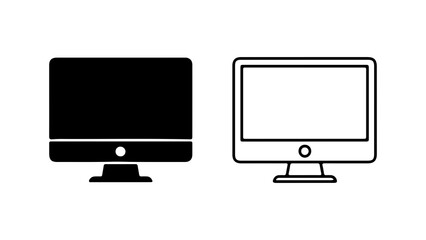 Desktop computer icons with transparent background