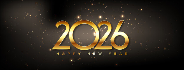 Happy New Year 2026 Greeting Card