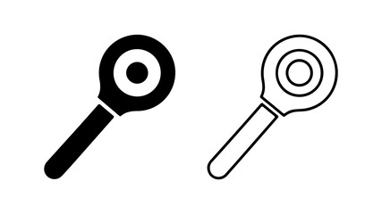 Magnifying glass icons with transparent background