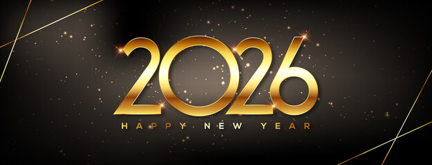 Happy New Year 2026 Greeting Card