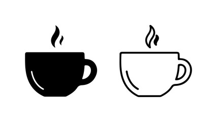 Hot beverage cups with transparent background