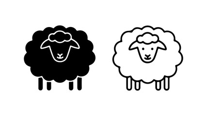 Sheep icon with transparent background