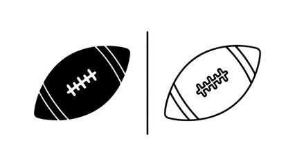 American football icons with transparent background
