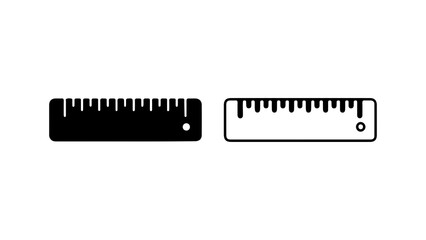 Rulers with scale and measurement with transparent background