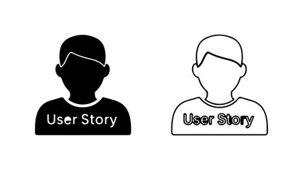 User story icons with transparent background