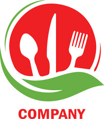 Set of fork, knife, spoon. Logotype menu. Set in flat style. Silhouette of cutlery. Vector illustration