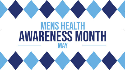 Men’s Health Awareness Month banner illustration on white background in a clean professional style