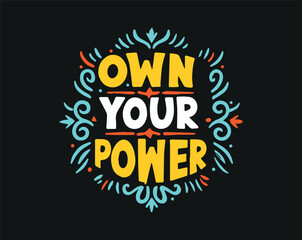 Typographic t-shirt design with some variants of motivational quotes