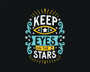 Typographic t-shirt design with some variants of motivational quotes